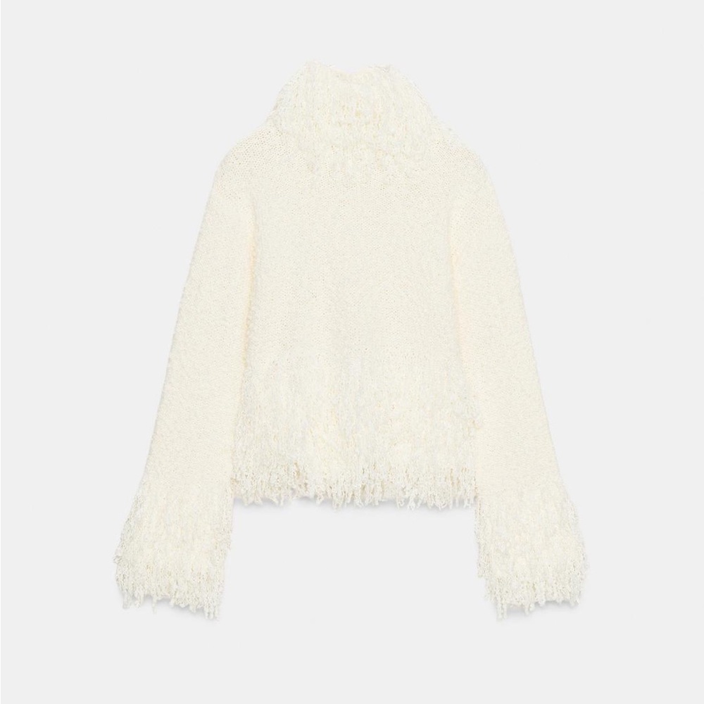 NWT Zara fringe knit jumper